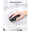 image:imageTECKNET Wireless Mouse 24GHz Computer Mouse 3 Adjustable DPI Silent Mouse with USB A Receiver 3 Buttons 24 Months Battery Life Ergonomic Wireless Mouse for Laptop PC Mac DesktopBlueGrey