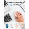 image:imageTECKNET Wireless Mouse 24GHz Computer Mouse 3 Adjustable DPI Silent Mouse with USB A Receiver 3 Buttons 24 Months Battery Life Ergonomic Wireless Mouse for Laptop PC Mac DesktopBluePink