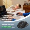 image:imageTECKNET Wireless Mouse Bluetooth Mouse BT5030 amp 24G Rechargeable 4800 DPI Silent Mice Computer Mice with USB A ReceiverErgonomic Grips Optical Cordless Mice for LaptopMacPCBlackBlack