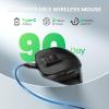 image:imageTECKNET Wireless Mouse Bluetooth Mouse BT5030 amp 24G Rechargeable 4800 DPI Silent Mice Computer Mice with USB A ReceiverErgonomic Grips Optical Cordless Mice for LaptopMacPCBlackBlack