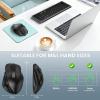 image:imageTECKNET Wireless Mouse Bluetooth Mouse BT5030 amp 24G Rechargeable 4800 DPI Silent Mice Computer Mice with USB A ReceiverErgonomic Grips Optical Cordless Mice for LaptopMacPCBlackBlack
