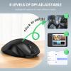 image:imageTECKNET Wireless Mouse Bluetooth Mouse BT5030 amp 24G Rechargeable 4800 DPI Silent Mice Computer Mice with USB A ReceiverErgonomic Grips Optical Cordless Mice for LaptopMacPCBlackBlack
