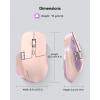 image:imageTECKNET Wireless Mouse Bluetooth Mouse BT5350 amp 24G Rechargeable Ergonomic Optical Mouse with 6 Adjustable DPI Side Scroll Quiet Clicks USB A Receiver 7 Buttons Wide Compatibility  BlackPink  Purple
