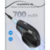 image:imageTECKNET Wireless Mouse Bluetooth Mouse BT5350 amp 24G Rechargeable Ergonomic Optical Mouse with 6 Adjustable DPI Side Scroll Quiet Clicks USB A Receiver 7 Buttons Wide Compatibility  BlackBlack