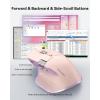 image:imageTECKNET Wireless Mouse Bluetooth Mouse BT5350 amp 24G Rechargeable Ergonomic Optical Mouse with 6 Adjustable DPI Side Scroll Quiet Clicks USB A Receiver 7 Buttons Wide Compatibility  BlackPink  Purple