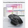 image:imageTECKNET Wireless Mouse Bluetooth Mouse BT5350 amp 24G Rechargeable Ergonomic Optical Mouse with 6 Adjustable DPI Side Scroll Quiet Clicks USB A Receiver 7 Buttons Wide Compatibility  BlackBlack