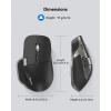 image:imageTECKNET Wireless Mouse Bluetooth Mouse BT5350 amp 24G Rechargeable Ergonomic Optical Mouse with 6 Adjustable DPI Side Scroll Quiet Clicks USB A Receiver 7 Buttons Wide Compatibility  BlackGrey