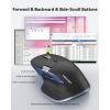 image:imageTECKNET Wireless Mouse Bluetooth Mouse BT5350 amp 24G Rechargeable Ergonomic Optical Mouse with 6 Adjustable DPI Side Scroll Quiet Clicks USB A Receiver 7 Buttons Wide Compatibility  BlackBlack  Blue