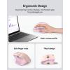 image:imageTECKNET Wireless Mouse Bluetooth Mouse BT5350 amp 24G Rechargeable Ergonomic Optical Mouse with 6 Adjustable DPI Side Scroll Quiet Clicks USB A Receiver 7 Buttons Wide Compatibility  BlackPink  Purple