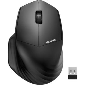 image:imageTECKNET Wireless Mouse 24GHz Computer Mouse 3 Adjustable DPI Silent Mouse with USB A Receiver 3 Buttons 24 Months Battery Life Ergonomic Wireless Mouse for Laptop PC Mac DesktopBlueBlack
