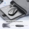 image:imageTECKNET Rechargeable Bluetooth Mouse  USB  BT50  BT30  Silent Mouse 4Level DPI Portable Design Computer Mice for Laptop Mac Android iPad and Apple DevicesSilver