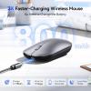 image:imageTECKNET Rechargeable Bluetooth Mouse  USB  BT50  BT30  Silent Mouse 4Level DPI Portable Design Computer Mice for Laptop Mac Android iPad and Apple DevicesSilver