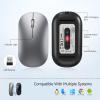 image:imageTECKNET Rechargeable Bluetooth Mouse  USB  BT50  BT30  Silent Mouse 4Level DPI Portable Design Computer Mice for Laptop Mac Android iPad and Apple DevicesSilver