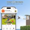 image:imageTECKNET Smart Bird Feeder with Camera 2K UHD Video AI Bird Species Identification Instant Arrival Alerts Solar Powered Waterproof Birdhouse Camera Gift for BirdLovers Family GreenGreen