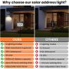 image:imageTECKNET Solar Address Sign Waterproof Solar Powered House Numbers 3Color LED Illuminated Address Plaques with Stake Wall MountedIn Ground Lighted Address Number for Outside Home Yard GardenBlack