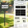 image:imageTECKNET Solar Address Sign Waterproof Solar Powered House Numbers 3Color LED Illuminated Address Plaques with Stake Wall MountedIn Ground Lighted Address Number for Outside Home Yard GardenBlack