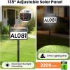 image:imageTECKNET Solar Address Sign Waterproof Solar Powered House Numbers 3Color LED Illuminated Address Plaques with Stake Wall MountedIn Ground Lighted Address Number for Outside Home Yard GardenBlack