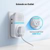 image:imageTECKNET Wireless Doorbell Plugthrough Door Bell IP66 Waterproof Doorbells 1300ft Cordless Rang Door Bell Ringer Wireless 60 Ringtones amp 5 Level Volume 0110 dB Doorbell Chime for HomeClassroomWhite