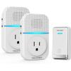 image:imageTECKNET Wireless Doorbell Plugthrough Door Bell IP66 Waterproof Doorbells 1300ft Cordless Rang Door Bell Ringer Wireless 60 Ringtones amp 5 Level Volume 0110 dB Doorbell Chime for HomeClassroomWhite