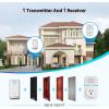 image:imageTECKNET Wireless Doorbell Plugthrough Door Bell IP66 Waterproof Doorbells 1300ft Cordless Rang Door Bell Ringer Wireless 60 Ringtones amp 5 Level Volume 0110 dB Doorbell Chime for HomeClassroomWhite