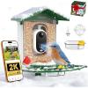 image:imageTECKNET Smart Bird Feeder with Camera 2K UHD Video AI Bird Species Identification Instant Arrival Alerts Solar Powered Waterproof Birdhouse Camera Gift for BirdLovers Family GreenGreen