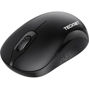image:imageTECKNET Wireless Mouse for Laptop 24GHz Computer Mouse 3 Adjustable DPI Office Cordless USB Mice with ReceiverSmall to Medium Sized Hands Compatible with PC Laptop DesktopOffWhiteBlack