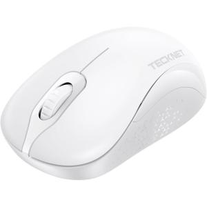 image:imageTECKNET Wireless Mouse for Laptop 24GHz Computer Mouse 3 Adjustable DPI Office Cordless USB Mice with ReceiverSmall to Medium Sized Hands Compatible with PC Laptop DesktopOffWhiteOffWhite