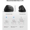 image:imageTECKNET Ergonomic Mouse Wireless Bluetooth Vertical Mouse BT5330 amp 24G Rechargeable 4800 DPI Optical Mouse with 6 Adjustable DPI Quiet Clicks USB A Receiver 6 Buttons  Wide CompatibilityBlack