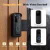 image:imageTECKNET NoDrill Mount for Blink Video Doorbell 1st amp 2nd Gen AntiTheft Security Bracket with Rain Cover Unobstructed View amp Sensor Easy Apartment InstallationBlackBlack