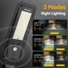 image:imageTECKNET Solar Street Lights Outdoor Waterproof  Dusk to Dawn Solar Powered Street Lights IP66 Pole amp Wall with Motion Sensor amp Remote 3 Work Mode Security Light for Driveway Yard Garage 2 Pack2 Pack