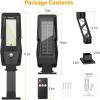 image:imageTECKNET Solar Street Lights Outdoor Waterproof  Dusk to Dawn Solar Powered Street Lights IP66 Pole amp Wall with Motion Sensor amp Remote 3 Work Mode Security Light for Driveway Yard Garage 2 Pack2 Pack
