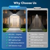 image:imageTECKNET 495 LED Solar Lights Outdoor Waterproof IP66 300 Wide Angle amp 3 Lighting Modes Motion Sensor Outdoor Lights Solar Powered Flood Wall Lights for Yard Patio Garage4 Pack