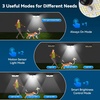 image:imageTECKNET 495 LED Solar Lights Outdoor Waterproof IP66 300 Wide Angle amp 3 Lighting Modes Motion Sensor Outdoor Lights Solar Powered Flood Wall Lights for Yard Patio Garage4 Pack