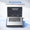 image:imageTECKNET Laptop Cooling Pad with Phone Stand 9 Quiet Fans with LED Lights 5 Height Adjustable amp 2 USB Ports Stepless Speed Control to 2600 RPM Laptop Cooler Laptop Cooling Stand for 12173 InchCharcoal