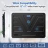 image:imageTECKNET Laptop Cooling Pad with Phone Stand 9 Quiet Fans with LED Lights 5 Height Adjustable amp 2 USB Ports Stepless Speed Control to 2600 RPM Laptop Cooler Laptop Cooling Stand for 12173 InchCharcoal