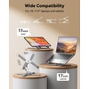 image:imageTECKNET Laptop Stand for Desk360Rotating Laptop Stand Riser with Ergonomic Foldable Height amp Angles Adjustable Computer Stand Compatible with All Laptops Macbooks up to 173 100Aluminium SilverSilver