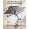 image:imageTECKNET Laptop Stand for Desk360Rotating Laptop Stand Riser with Ergonomic Foldable Height amp Angles Adjustable Computer Stand Compatible with All Laptops Macbooks up to 173 100Aluminium SilverSilver