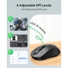 image:imageTECKNET Rechargeable Bluetooth Mouse  USB  BT50  BT30  Wireless Mouse Ergonomic 4Way Scroll Wheel Computer Mice 6Level 4800 DPI Silent Mice MultiDevice for ComputerLaptopMacBook GreyIron Gray