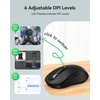 image:imageTECKNET Rechargeable Bluetooth Mouse  USB  BT50  BT30  Wireless Mouse Ergonomic 4Way Scroll Wheel Computer Mice 6Level 4800 DPI Silent Mice MultiDevice for ComputerLaptopMacBook GreyBlack