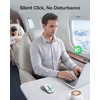 image:imageTECKNET Rechargeable Bluetooth Mouse  USB  BT50  BT30  Wireless Mouse Ergonomic 4Way Scroll Wheel Computer Mice 6Level 4800 DPI Silent Mice MultiDevice for ComputerLaptopMacBook GreyWhite