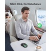 image:imageTECKNET Rechargeable Bluetooth Mouse  USB  BT50  BT30  Wireless Mouse Ergonomic 4Way Scroll Wheel Computer Mice 6Level 4800 DPI Silent Mice MultiDevice for ComputerLaptopMacBook GreyGrey