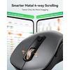 image:imageTECKNET Rechargeable Bluetooth Mouse  USB  BT50  BT30  Wireless Mouse Ergonomic 4Way Scroll Wheel Computer Mice 6Level 4800 DPI Silent Mice MultiDevice for ComputerLaptopMacBook GreyIron Gray