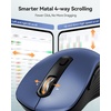 image:imageTECKNET Rechargeable Bluetooth Mouse  USB  BT50  BT30  Wireless Mouse Ergonomic 4Way Scroll Wheel Computer Mice 6Level 4800 DPI Silent Mice MultiDevice for ComputerLaptopMacBook GreyBlue