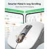 image:imageTECKNET Rechargeable Bluetooth Mouse  USB  BT50  BT30  Wireless Mouse Ergonomic 4Way Scroll Wheel Computer Mice 6Level 4800 DPI Silent Mice MultiDevice for ComputerLaptopMacBook GreyWhite