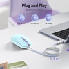 image:imageTECKNET Wired Mouse  USB Corded Mouse with RGB Backlit Full Size Optical Silent Mouse with Side ButtonsLED Plug and Play Wired Connection Office Mice for DesktopPCLaptopGreen