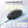 image:imageTECKNET Wired Mouse  USB Corded Mouse with RGB Backlit Full Size Optical Silent Mouse with Side ButtonsLED Plug and Play Wired Connection Office Mice for DesktopPCLaptopBlack