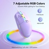 image:imageTECKNET Wired Mouse  USB Corded Mouse with RGB Backlit Full Size Optical Silent Mouse with Side ButtonsLED Plug and Play Wired Connection Office Mice for DesktopPCLaptopLight Purple