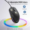 image:imageTECKNET Wired Mouse  USB Corded Mouse with RGB Backlit Full Size Optical Silent Mouse with Side ButtonsLED Plug and Play Wired Connection Office Mice for DesktopPCLaptopBlack