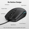 image:imageTECKNET Wired Mouse  USB Corded Mouse with RGB Backlit Full Size Optical Silent Mouse with Side ButtonsLED Plug and Play Wired Connection Office Mice for DesktopPCLaptopBlack
