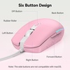 image:imageTECKNET Wired Mouse  USB Corded Mouse with RGB Backlit Full Size Optical Silent Mouse with Side ButtonsLED Plug and Play Wired Connection Office Mice for DesktopPCLaptopPink